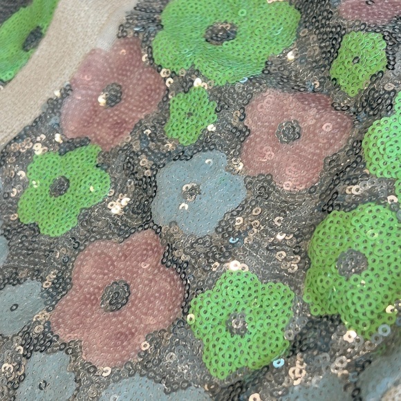 MERMAID FASHION sequin front delicate knit crop cardigan S/M L/XL combo sz - Picture 3 of 6